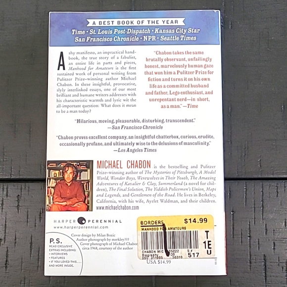 1st Paperback Edition 1st Printing Manhood for Amateurs by Michael Chabon Book - Picture 3 of 8